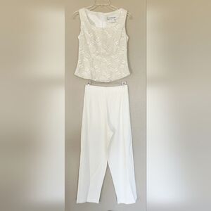 Elegant Cream Two-Piece Pantsuit Set